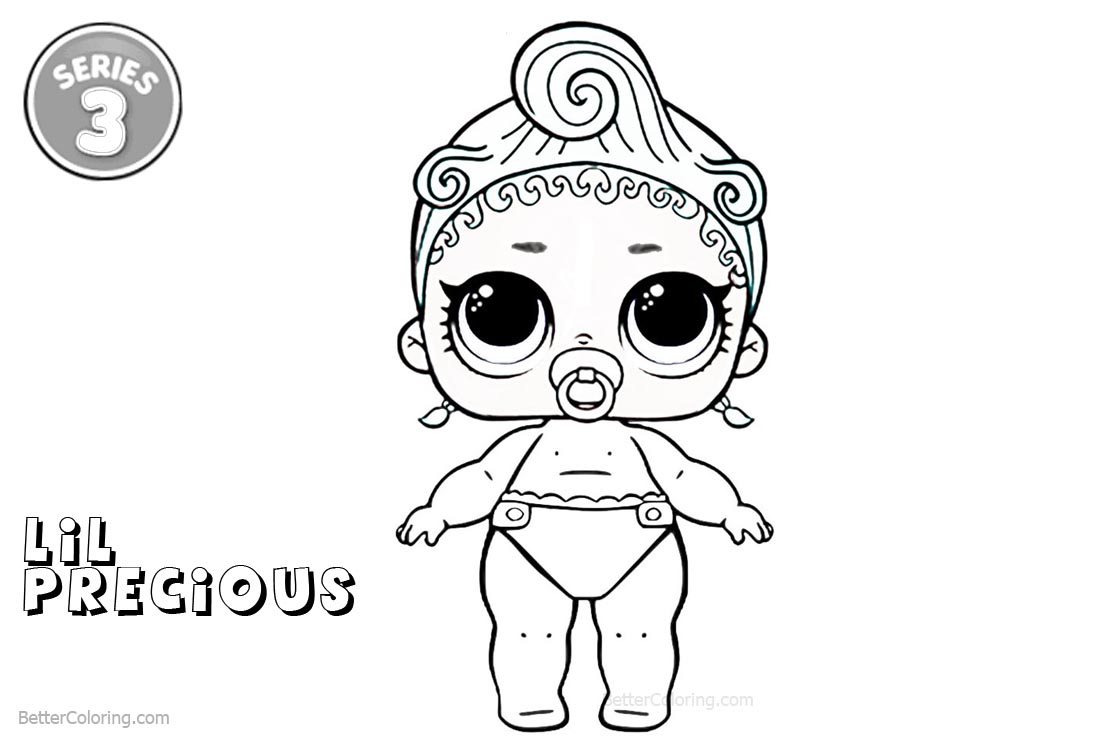 Free LOL Coloring Pages Series 3 Lil Precious printable
