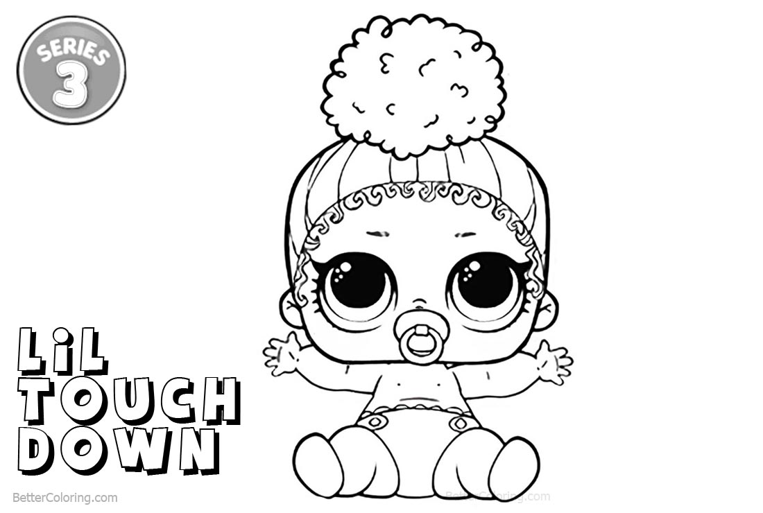 Free LOL Coloring Pages Series 3 Lil TouchDown printable