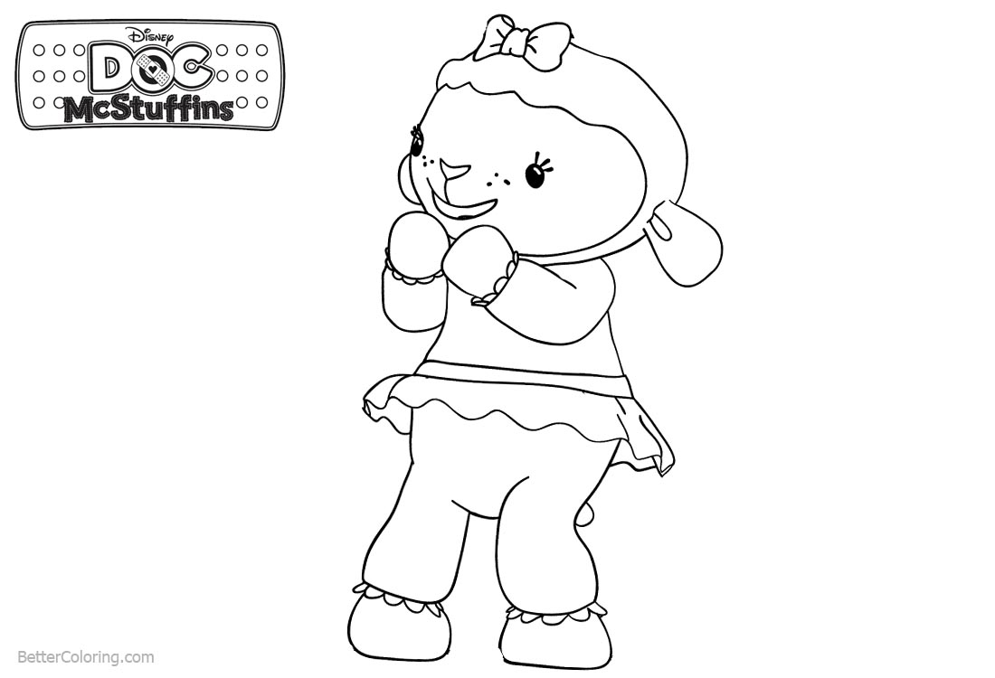 Lambie from Doc McStuffins Coloring Pages printable for free