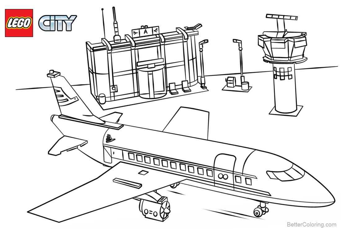 Lego Airplane Pages Coloring Pages