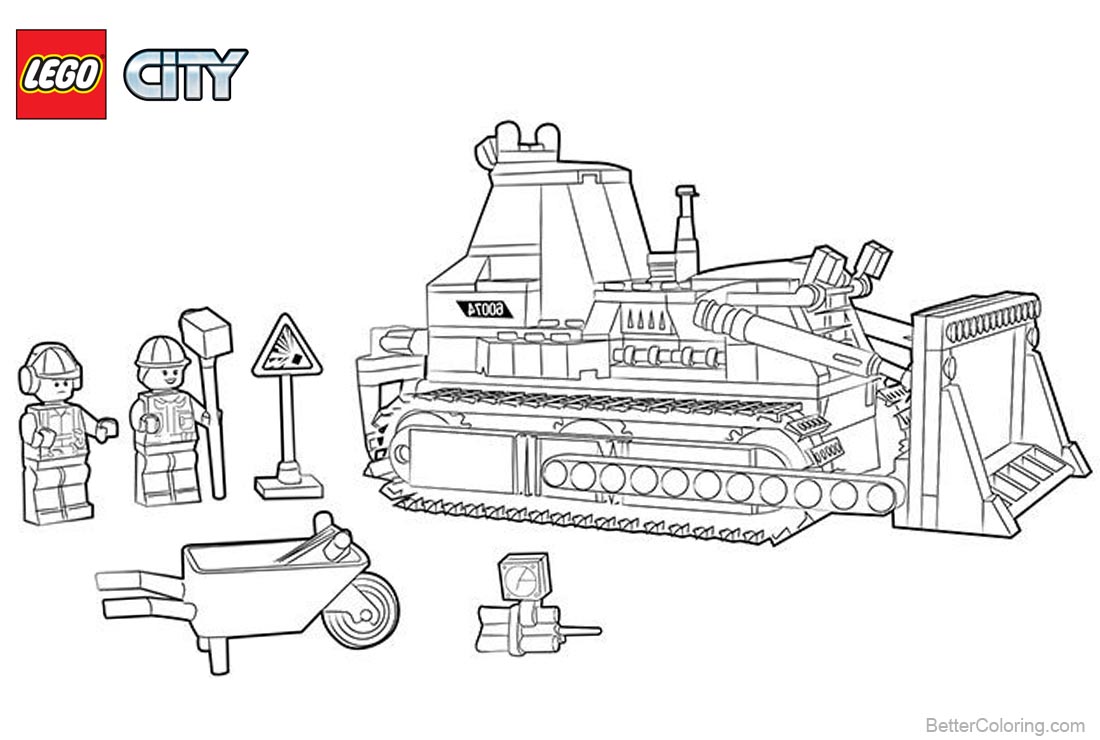 Lego City Coloring Pages City Construction - Free Printable Coloring Pages