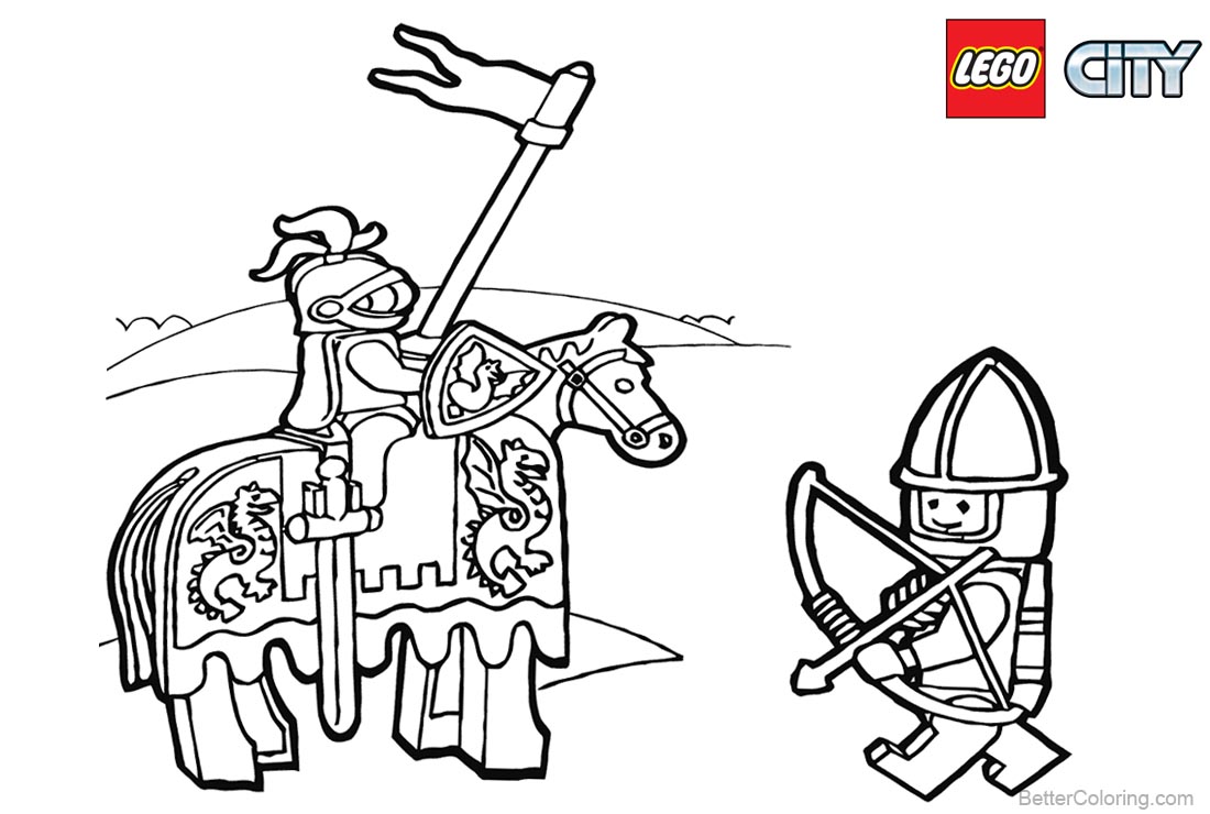 Lego City Coloring Pages Knight - Free Printable Coloring Pages