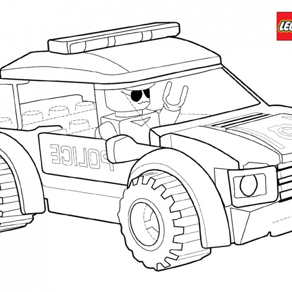 Lego City Coloring Pages Police with Motorcycle - Free Printable ...
