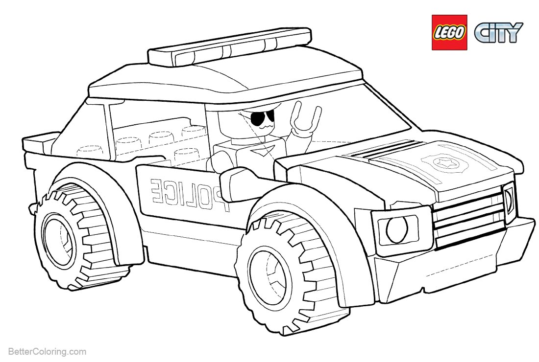 Lego City Coloring Pages Police Car - Free Printable ...