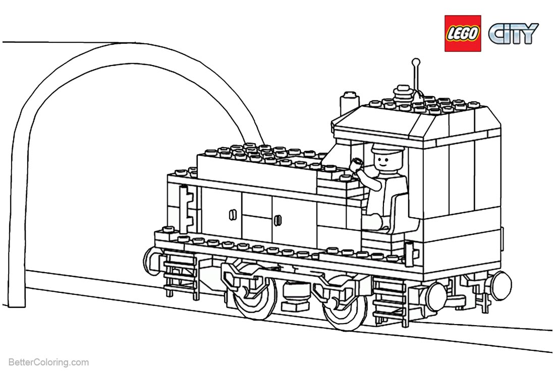 Lego City Coloring Pages Train - Free Printable Coloring Pages