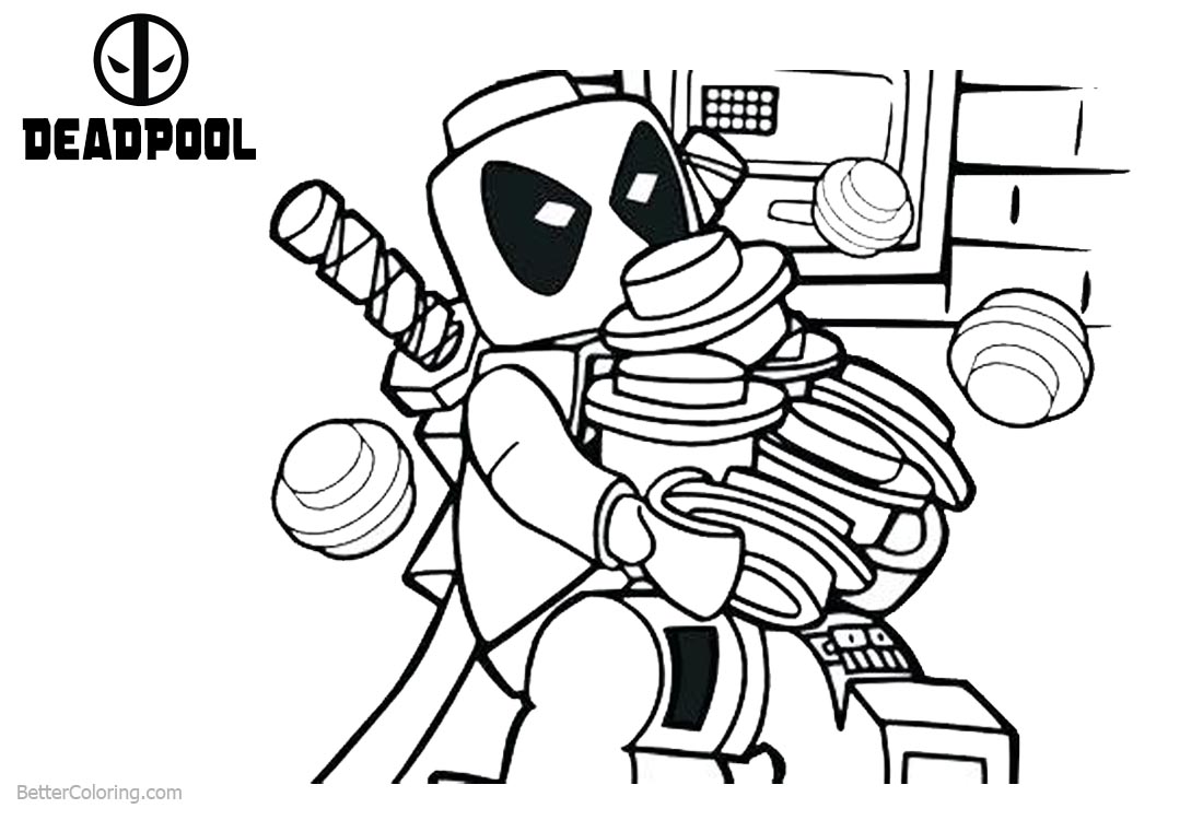 Lego Deadpool Coloring Pages Working - Free Printable Coloring Pages