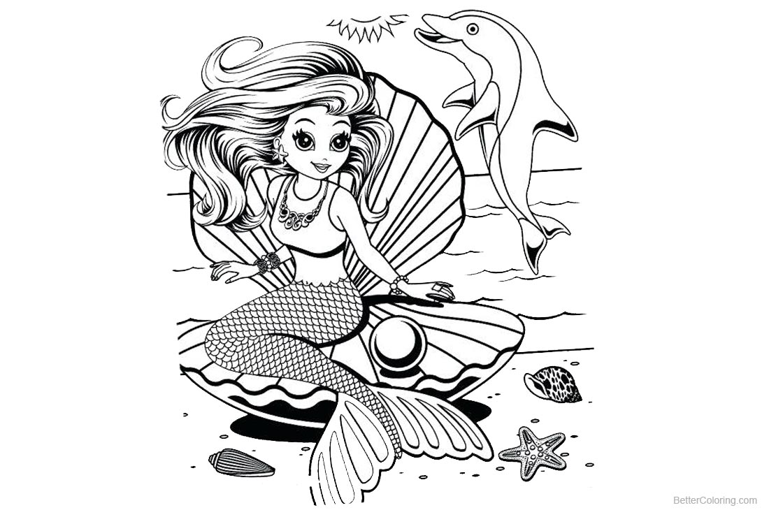 Lisa Frank Coloring Pages Mermaid printable for free