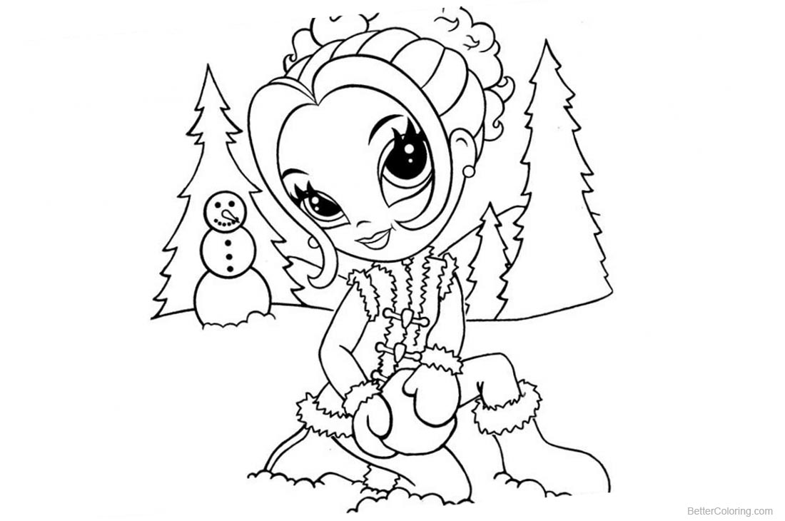 Lisa Frank Coloring Pages Play Snow - Free Printable Coloring Pages