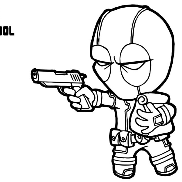 Baby Deadpool Coloring Pages Black and White - Free Printable Coloring ...