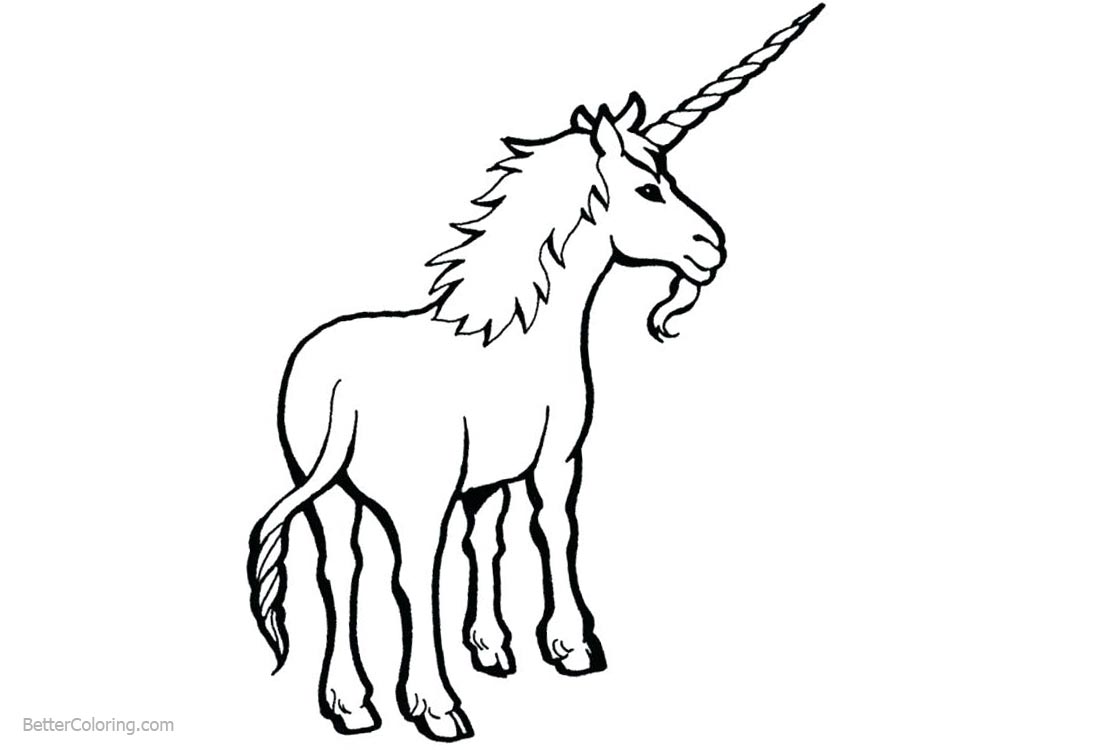 Male Unicorn Coloring Pages printable for free