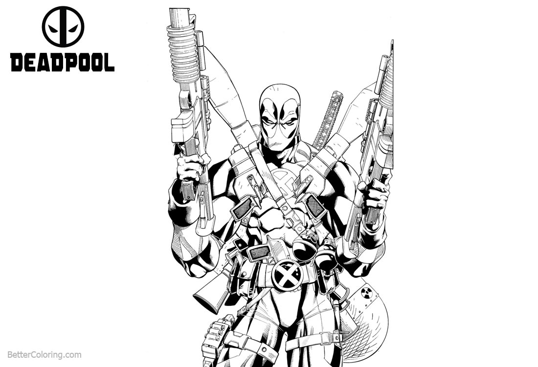 Download Marvel Deadpool 2 Coloring Pages - Free Printable Coloring Pages