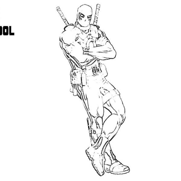 Marvel Characters Deadpool Coloring Pages - Free Printable Coloring Pages