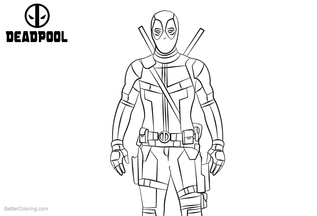 Download Marvel Deadpool Coloring Pages Superhero - Free Printable Coloring Pages