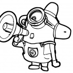 Minion Coloring Pages Black and White