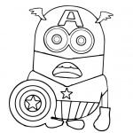 Minion Coloring Pages Captain America Batman