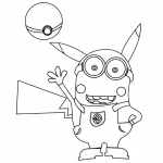 Minion Coloring Pages Charizard Mega Evolution