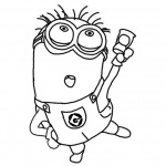 Minion Coloring Pages Dancing