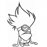 Minion Coloring Pages Evil Lineart