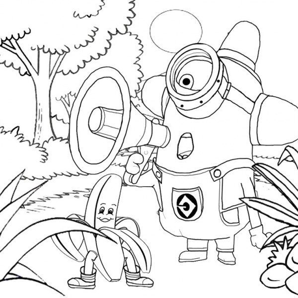 minion coloring pages chibi