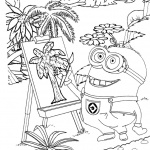 Minion Coloring Pages Painting