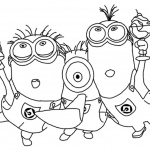 Minion Coloring Pages Party Time