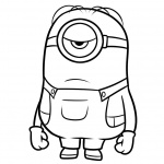 Minion Coloring Pages Sadly