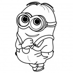 Minion Coloring Pages So Happy