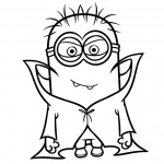 Minion Coloring Pages Vampire Style