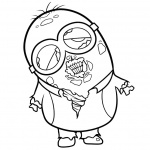 Minion Coloring Pages Zombie Minion