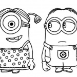 Minion Coloring Pages with The Girl