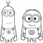Minion Dave Coloring Pages Characters
