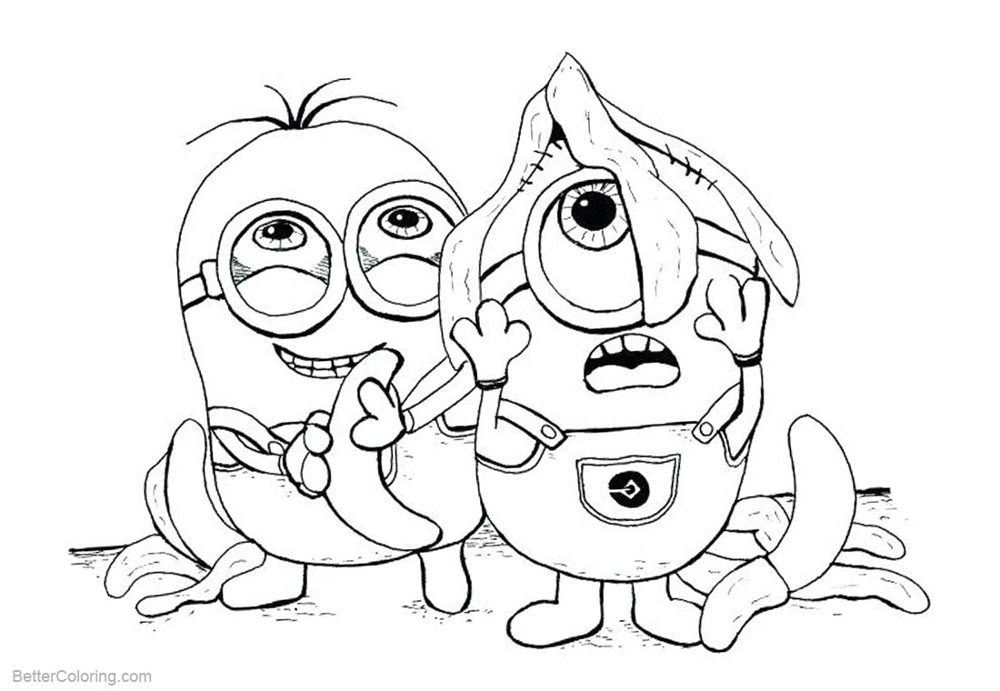 Minion Dave Coloring Pages printable for free
