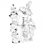 Minion Despicable Me Coloring Pages Characters