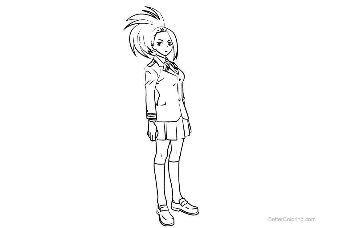 Momo Yaoyorozu Coloring Pages Coloring Pages