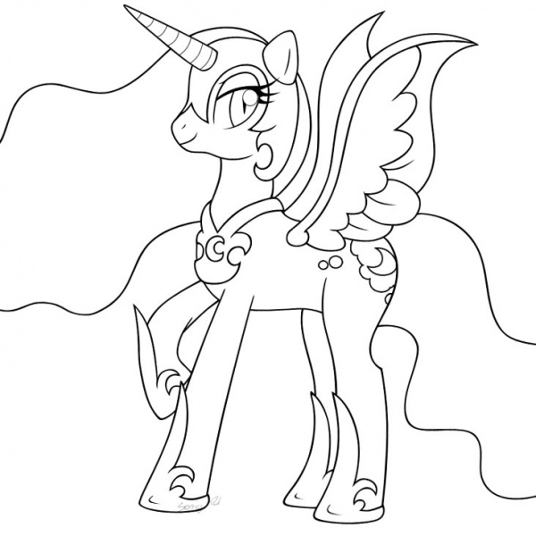 Nightmare Moon Daybreaker My Little Pony Coloring Pages