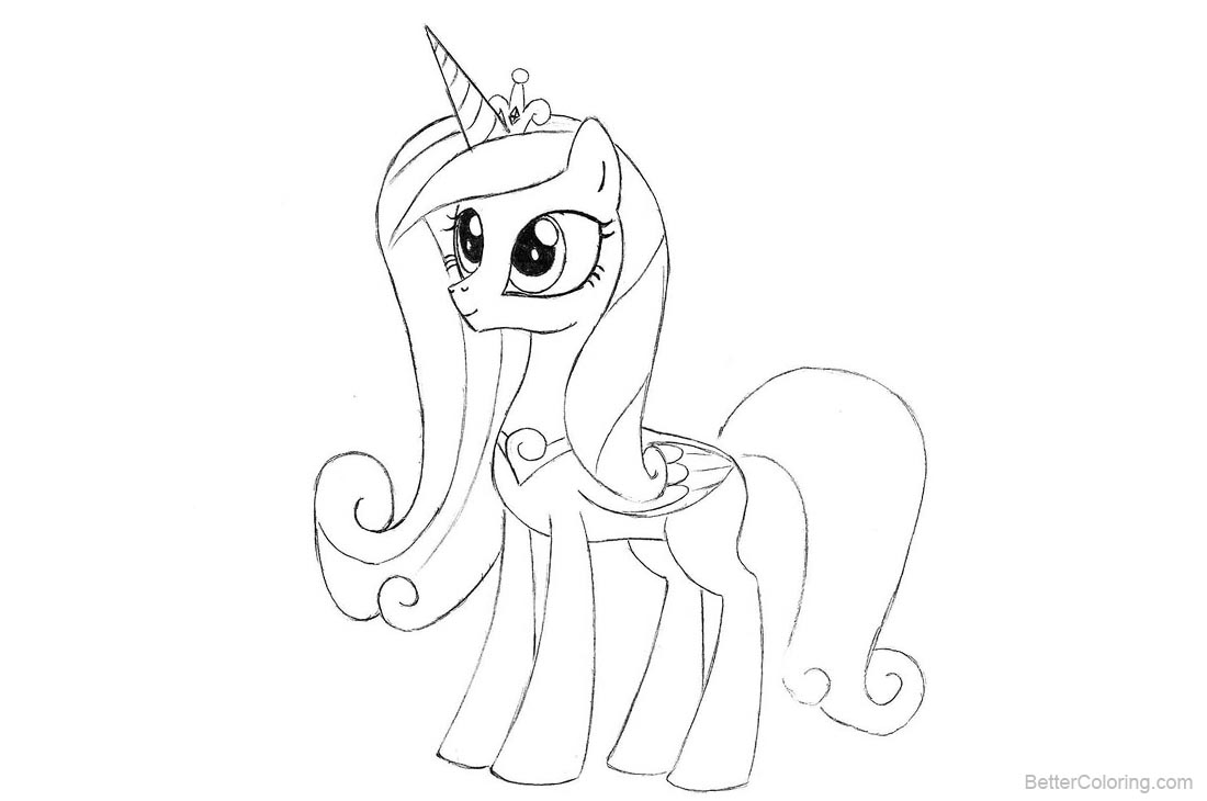 My Little Pony Coloring Pages Princess Cadence printable for free