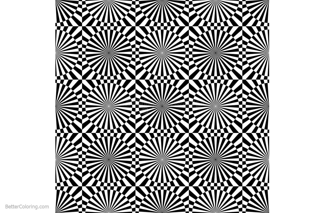 Free Optical Illusion Coloring Pages Abstract Vector Seamless printable