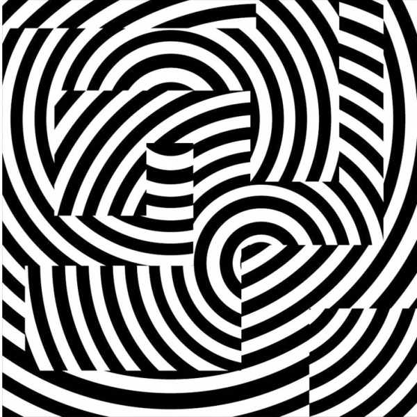 Optical Illusion Coloring Pages Skulls Vectors Stripes - Free Printable Coloring Pages