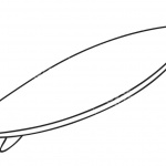 Outlined Surfboard Coloring Pages