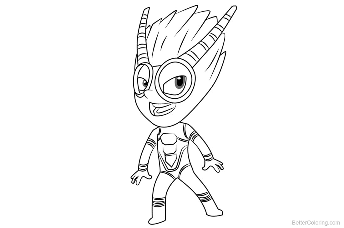 pj masks coloring pages firefly - free printable coloring