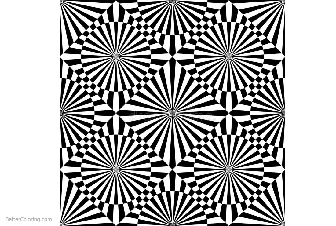 Optical Illusion Coloring Page Language en Optical Illusion Coloring 