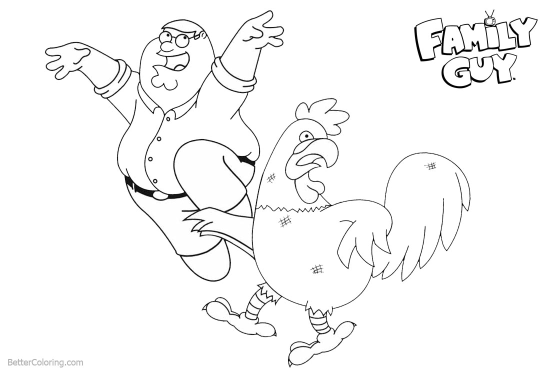 Peter from Family Guy Coloring Pages printable for free