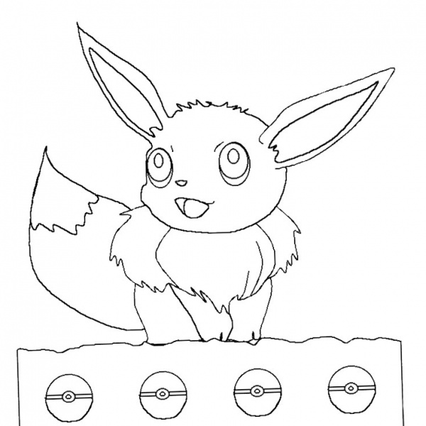 Eevee Coloring Pages Fan Art Eevee Evolutions - Free Printable Coloring Pages