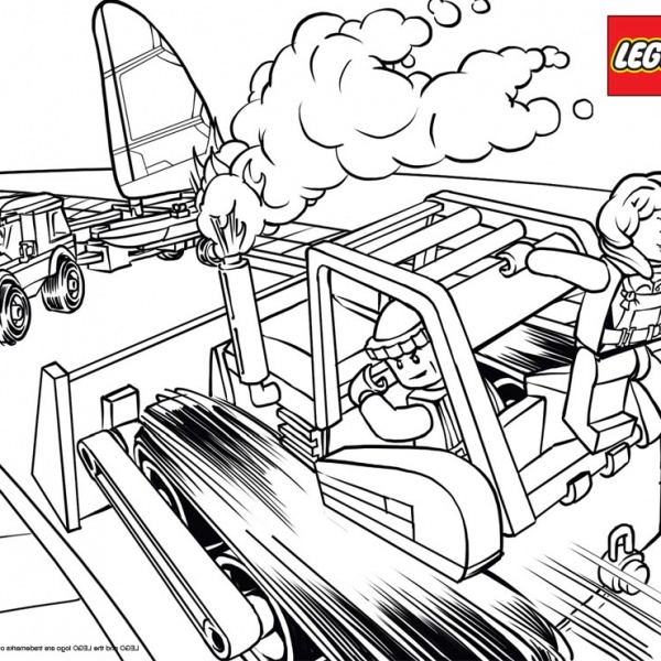 Lego City Coloring Pages Police with Motorcycle - Free Printable ...