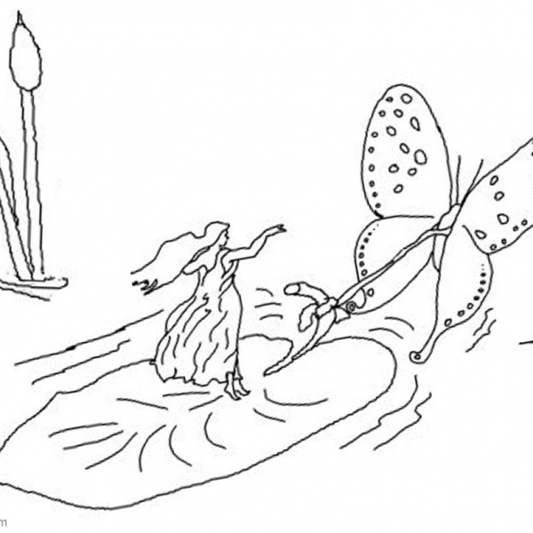 Pond Coloring Pages Frog Catching a Bug - Free Printable Coloring Pages