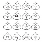 Poop Emoji Coloring Pages