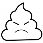 Poop Emoji Coloring Pages Angry Poop