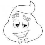 Poop Emoji Coloring Pages Cartoon Style