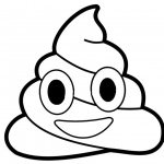 Poop Emoji Coloring Pages Clipart