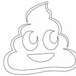 Poop Emoji Coloring Pages Smile Poop